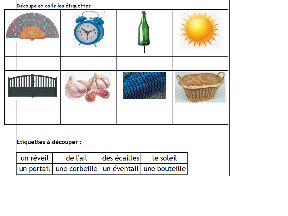 Exercice Ail Eil Euil Ouil Aille Eille Euille Ouille ail aille eil eille - Ecole élémentaire Condorcet