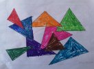 coloriage triangles de Adam