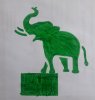 Illustration de l éléphant vert