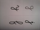 Ecriture cursive g j y f modele