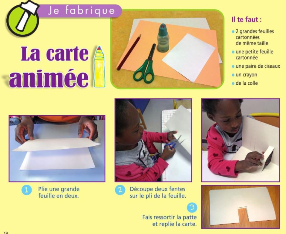 Cycle 3. Défi de lundi 30 mars. La carte animée. Ecole C.