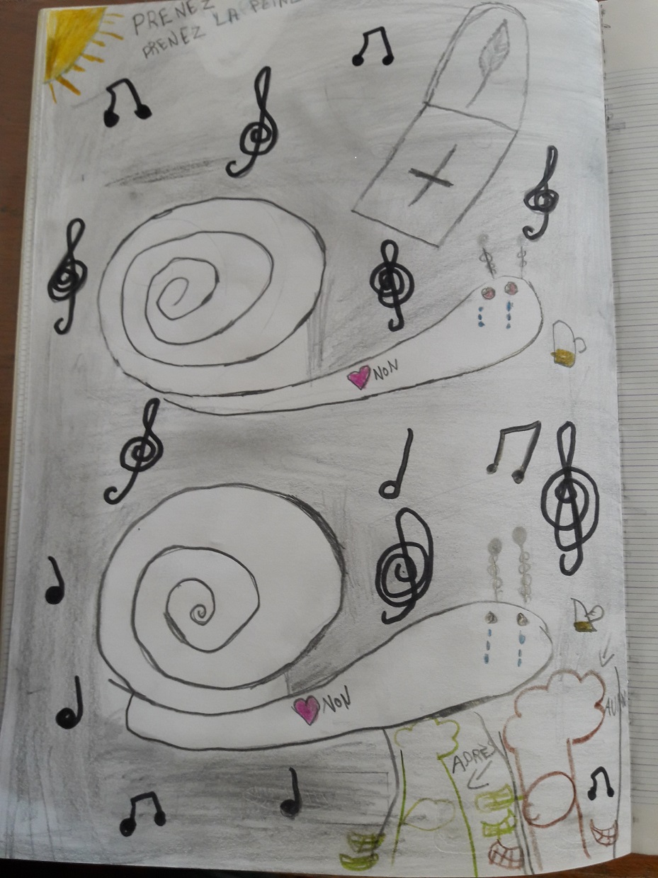 Illustration Chanson Des Escargots Qui Vont à L Enterrement Illustrations de poésies 2019/2020 - Ecole Wilson - Saint Maixent l'Ecole