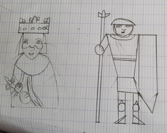 Dessins des élèves du CM1 sur le Moyen Age - Ecole Wilson - Saint